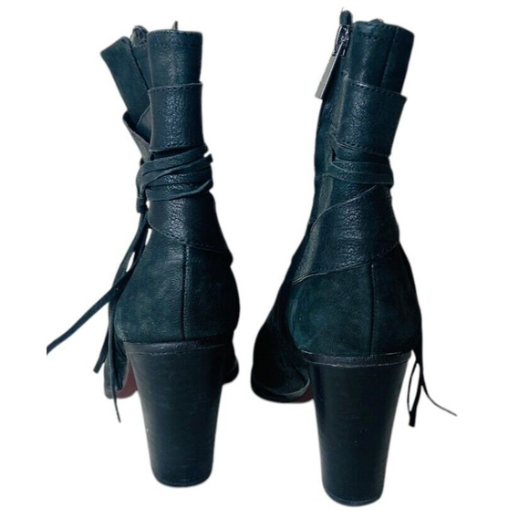Vince Camuto Womens Ferrah Chunky Heeled Boots Black Leather Tasseled 6M - Picture 2 of 6